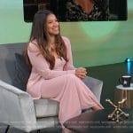 Gina Rodriguez’s pink sandals on Access Hollywood