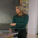 Ginger’s black pants with white buttons on Good Morning America