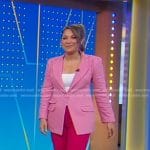 Ginger’s pink blazer and pants on Good Morning America