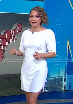 Ginger’s white mini dress on Good Morning America