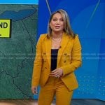 Ginger’s yellow blazer and pant suit on Good Morning America