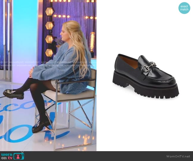Gucci Sylke Horsebit Platform Loafer worn by Meghan Trainor on American Idol