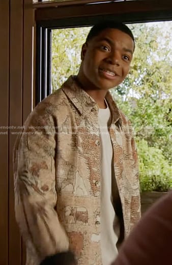 Harry’s beige printed shirt on 9-1-1