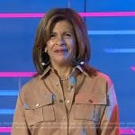 Hoda’s beige utility belted jumpsuit on Today