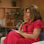 Hoda’s pink short sleeve jumpsuit on Today