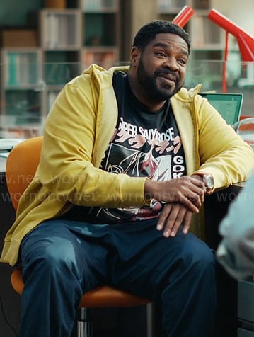 Howard’s black Goku graphic t-shirt on Loot