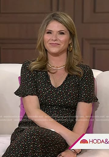 Jenna’s black fruit print dress on Today