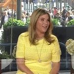 Jenna’s yellow short sleeve knit dress on Today