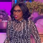 Jennifer’s animal print mesh dress on The Jennifer Hudson Show