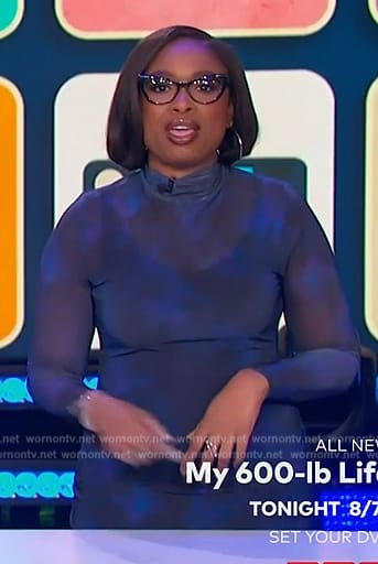 Jennier’s blue tie dye dress on The Jennifer Hudson Show