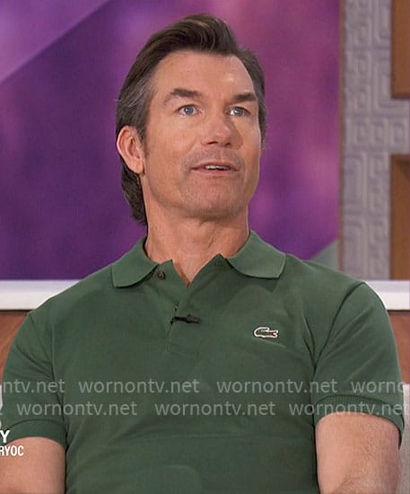 Jerry’s green polo shirt on The Talk