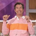 Jerry’s orange and pink stripe shirt on The Talk