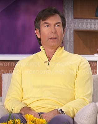 Jerry’s yellow zip sweater on The Talk