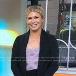 Jill’s black shawl collar cardigan on Today