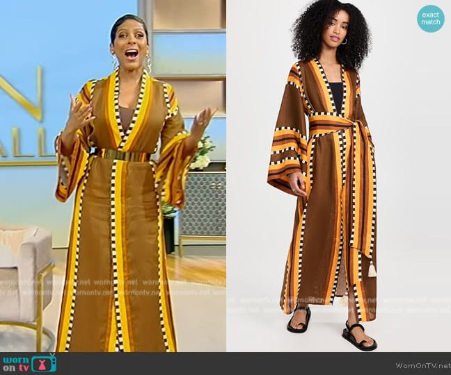 Johanna Ortiz Karibu Kimono worn by Tamron Hall on Tamron Hall Show