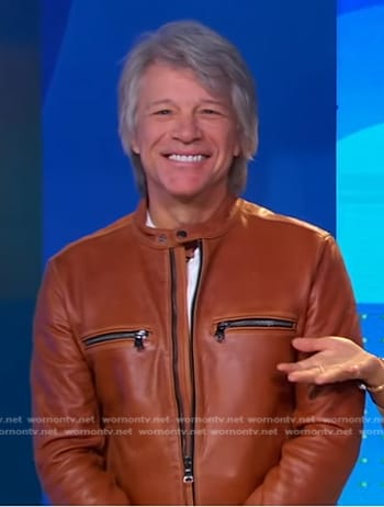 Jon Bon Jovi’s brown leather jacket on Good Morning America