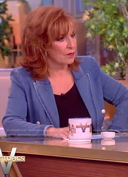 Joy’s double breasted denim jacket on The View