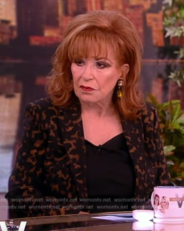 Joy’s animal print blazer and pants on The View
