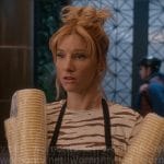 Judy’s brown tiger stripe tee on So Help Me Todd