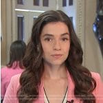 Julie’s white striped v-neck knit dress on NBC News Daily