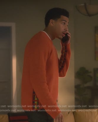 Andre’s orange sweater on Grown-ish