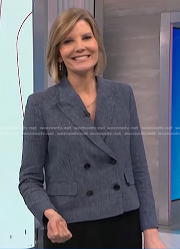 Kate’s grey double breasted blazer on NBC News Daily
