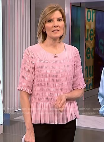 Kate’s pink smocked top on NBC News Daily
