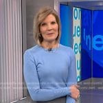 Kate’s blue sweater and grey pleated skirt on NBC News Daily