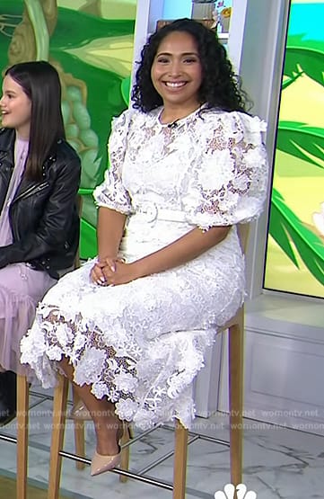 Kathleen Herles’s white lace dress on Today