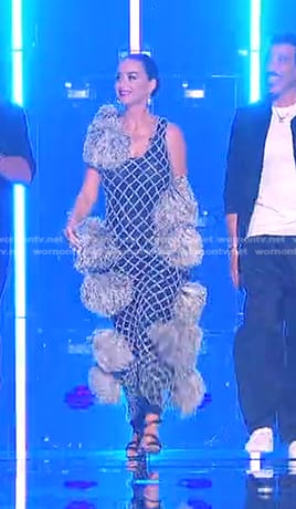Katy Perry’s crochet pom pom dress on American Idol