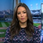 Kaylee’s navy printed knit dress on Today