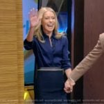 Kelly’s navy pencil skirt on Live with Kelly and Mark