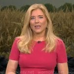 Kelly Cass’ pink short sleeve dress on CBS Mornings