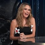 Keltie’s black floral applique mini dress on E! News