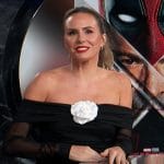 Keltie’s black off shoulder sheer dress on E! News