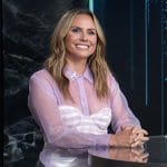 Keltie’s striped tweed bustier top on E! News