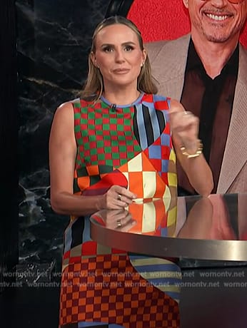 Keltie’s mixed print mini dress on E! News