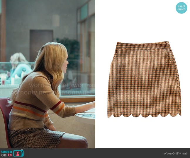 Kiel James Patrick Diana Scalloped Skirt worn by Ainsley (Stephanie Styles) on Loot