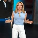 Kit’s blue knit vest on Access Hollywood