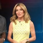 Kit’s yellow floral embellished shift dress on Access Hollywood