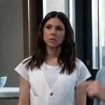 Kristina’s white denim vest on General Hospital