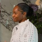 Lara Adekoya’s white eyelet blouse on Today