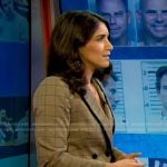 Liz Kreutz’s brown check print blazer on NBC News Daily