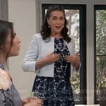 Lois’s navy lace dress and cropped jacket on General Hospital