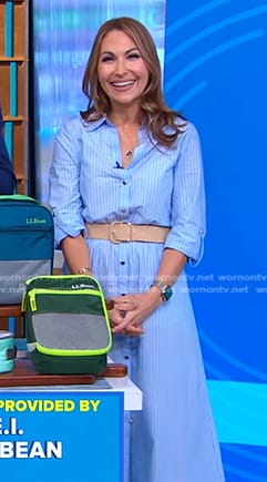 Lori’s blue striped shirtdress on Good Morning America