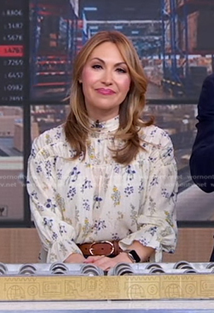 Lori’s ivory floral top on Good Morning America