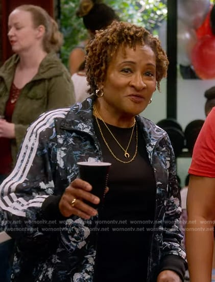 Lucretia’s floral print tracksuit on The Upshaws