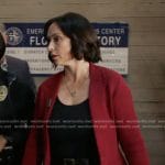 Maddie’s red knit blazer on 9-1-1