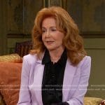 Maggie’s lilac ruched sleeve blazer on Days of our Lives