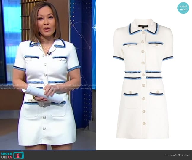 Maje Risal Dress worn by Eva Pilgrim on Good Morning America